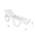 Шезлонг Атлант 184x62x33 см пластик цвет графит