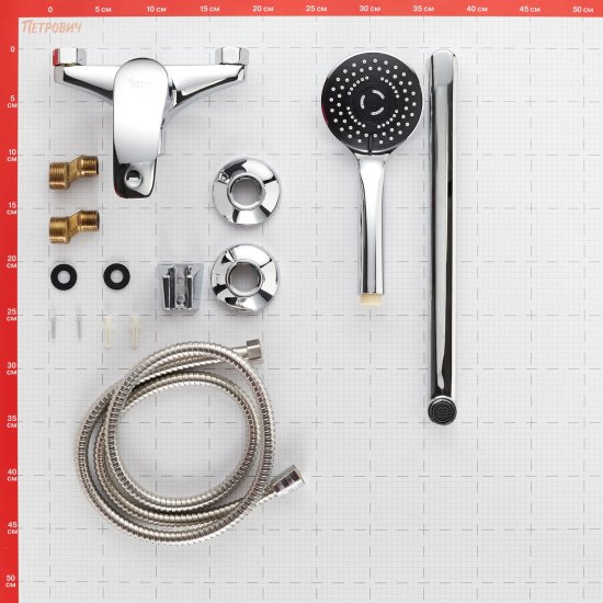 Смеситель для ванны Corsa Deco Wave L хром однорычажный с длинным изливом с лейкой (1010686)