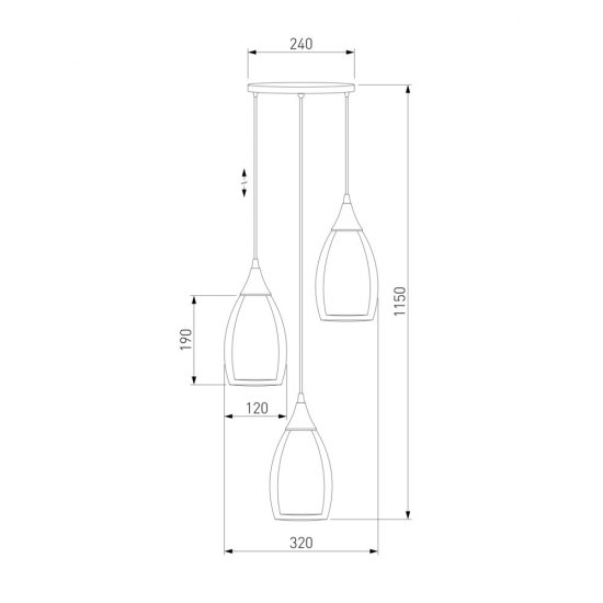 Светильник подвесной Eurosvet Cosmic Е14 45 Вт 8 кв.м белый IP20 (00000086204)