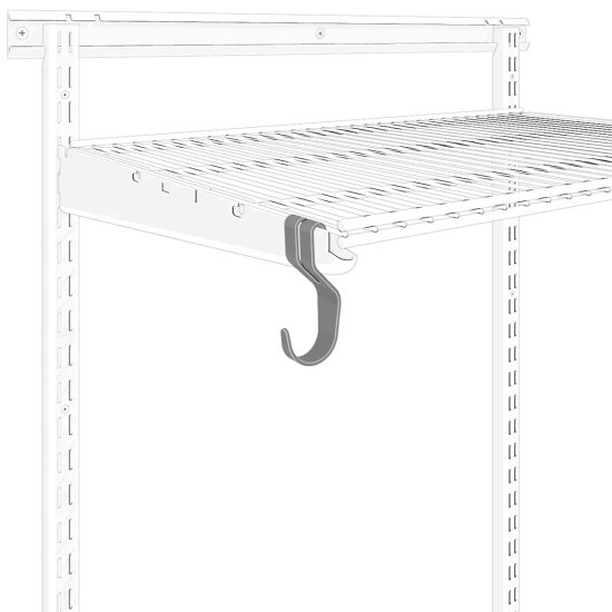 Крючок универсальный Титан-GS 3.1x3x10.1 см сталь цвет белый