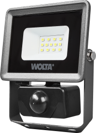 Прожектор светодиодный уличный Wolta WFL-20W/08S 20 Вт 5700 К IP65 нейтральный белый свет с датчиком движения