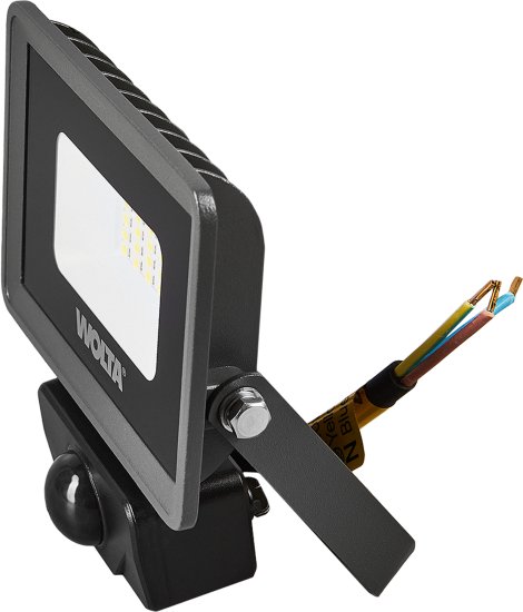 Прожектор светодиодный уличный Wolta WFL-20W/08S 20 Вт 5700 К IP65 нейтральный белый свет с датчиком движения