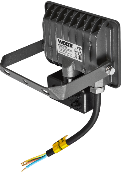 Прожектор светодиодный уличный Wolta WFL-20W/08S 20 Вт 5700 К IP65 нейтральный белый свет с датчиком движения