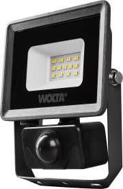 Прожектор светодиодный уличный Wolta WFL-10W/08S 10 Вт 5700 К IP65 нейтральный белый свет с датчиком движения
