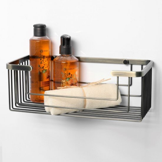 Полка для ванной WasserKraft Exter 133х275х55 мм металл бронза (K-744)