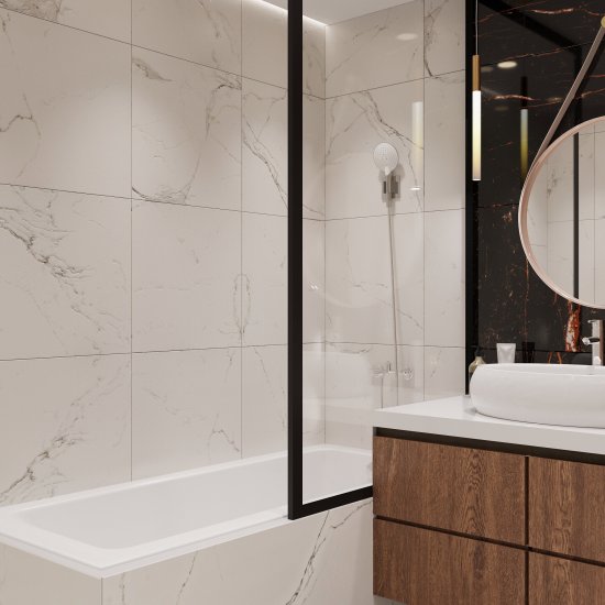 Керамогранит Lavelly Calacatta Palace белый карвинг 600х600х8,2 мм (4 шт.=1,44 кв.м)