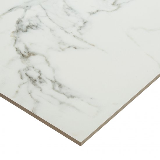 Керамогранит Lavelly Calacatta Palace белый полированный 800х800х8,5 мм (3 шт.=1,92 кв.м)