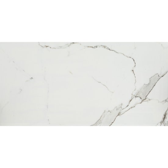 Керамогранит Lavelly Calacatta Palace белый полированный 1200х600х8,5 мм (2 шт.=1,44 кв.м)