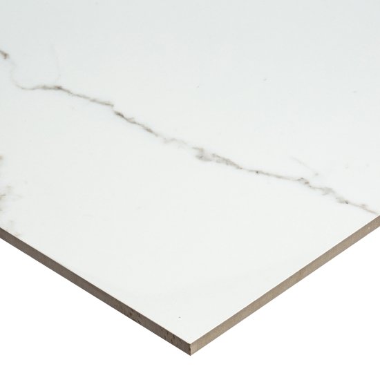 Керамогранит Lavelly Calacatta Palace белый полированный 1200х600х8,5 мм (2 шт.=1,44 кв.м)