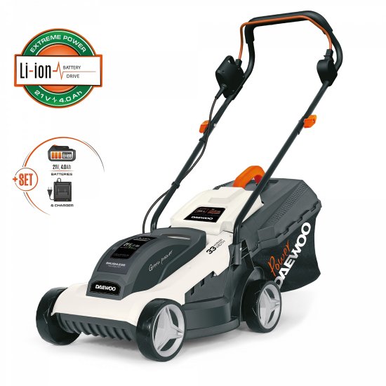 Газонокосилка аккумуляторная бесщеточная Daewoo LA 3321Li SET 20 В 33 см 1x4 Ач АКБ и ЗУ входит в комплект