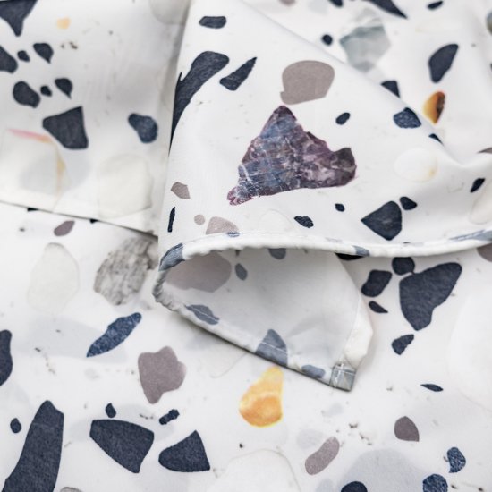 Штора для ванной Bath Plus Terrazzo CH-21264 180x180 см цвет белый черный серый