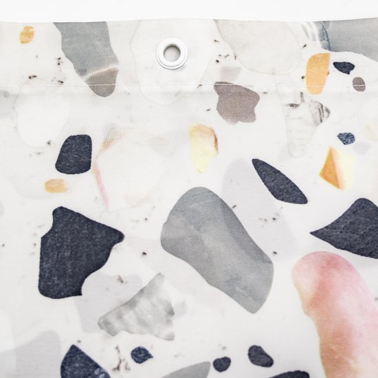 Штора для ванной Bath Plus Terrazzo CH-21264 180x180 см цвет белый черный серый