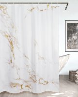 Штора для ванной Bath Plus White Marble CH-21332 180x200 см цвет белый бежевый