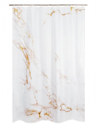 Штора для ванной Bath Plus White Marble CH-21332 180x200 см цвет белый бежевый