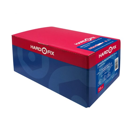 Дюбель фасадный Hard-Fix с шурупом шестигранная головка 10х135 мм коррозионностойкий (25 шт.)