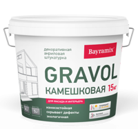 Штукатурка декоративная камешковая Bayramix Gravol 1 15 кг цвет белый