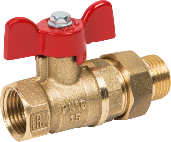Кран шаровой с американкой прямой Valfex VF.227.LB1.012 DN15 PN24 1/2