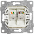Розетка компьютерная встраиваемая Gusi Electric без заземления RJ45/RJ12 цвет шампань