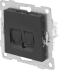 Розетка компьютерная встраиваемая Gusi Electric без заземления RJ45/RJ12 цвет графит