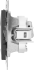 Розетка компьютерная встраиваемая Gusi Electric без заземления RJ45/RJ12 цвет графит