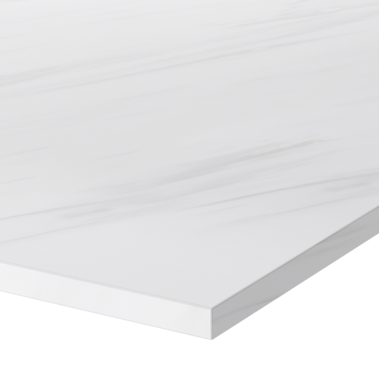 Столешница Неаполитано 120x80x2 см искусственный камень цвет белый