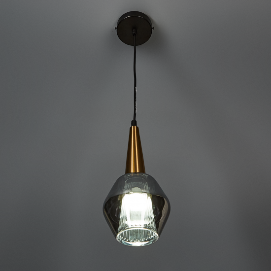 Светильник подвесной FR8008PL-01GB 1 лампа 2 м² цвет зеркально дымчатый