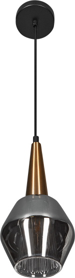 Светильник подвесной FR8008PL-01GB 1 лампа 2 м² цвет зеркально дымчатый