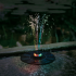 Светильник садовый плавающий Uniel Fountain на солнечных батареях 16x16x5 см RGB свет цвет черный