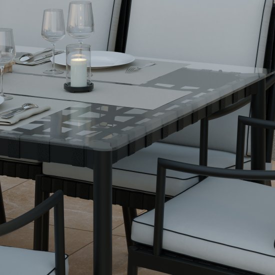 Стол садовый Naterial Victoria 180x100x74 см сталь/стекло цвет черный