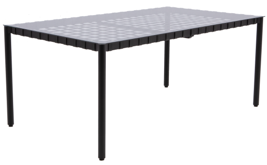 Стол садовый Naterial Victoria 180x100x74 см сталь/стекло цвет черный