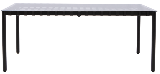 Стол садовый Naterial Victoria 180x100x74 см сталь/стекло цвет черный