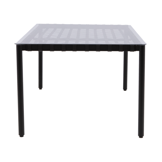 Стол садовый Naterial Victoria 180x100x74 см сталь/стекло цвет черный
