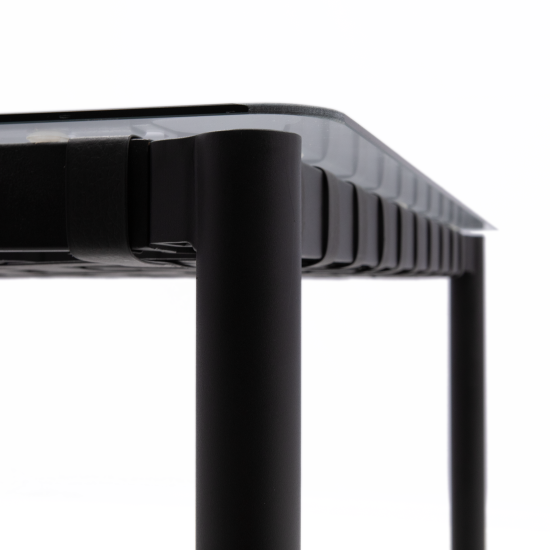 Стол садовый Naterial Victoria 180x100x74 см сталь/стекло цвет черный