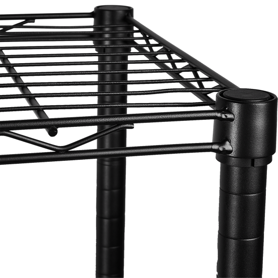 Стеллаж сетчатый металл 6 полок 90x180x35 см цвет черный нагрузка на полку 50 кг