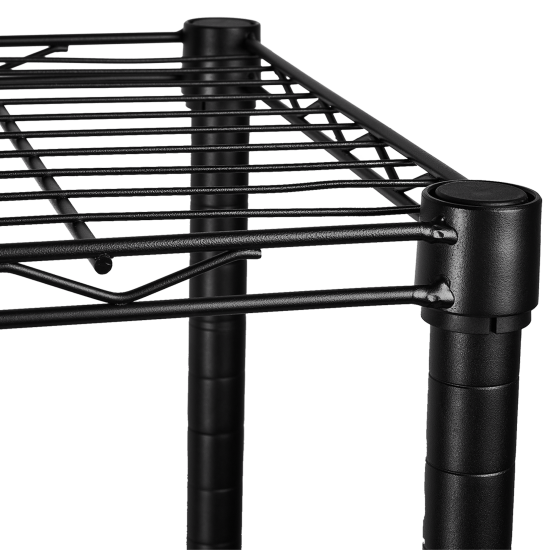 Стеллаж сетчатый металл 6 полок 60x180x35 см цвет черный нагрузка на полку 50 кг