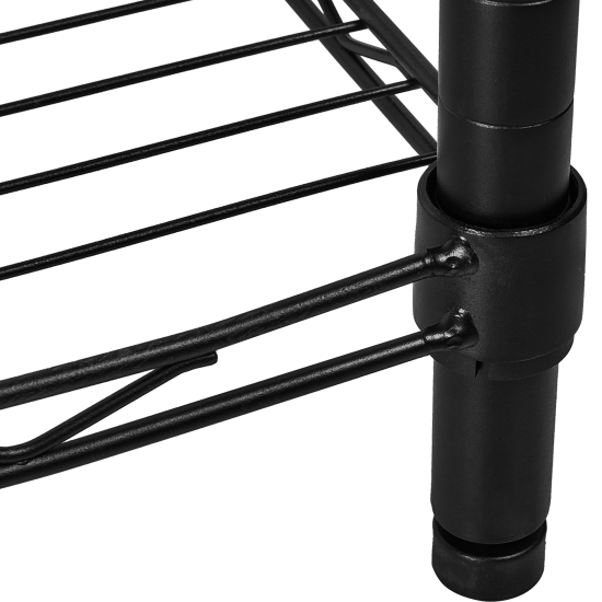 Стеллаж сетчатый металл 6 полок 60x180x35 см цвет черный нагрузка на полку 50 кг