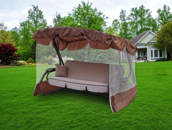 Качели садовые NATERIAL Aniva 3-х местные до 250 кг коричневый