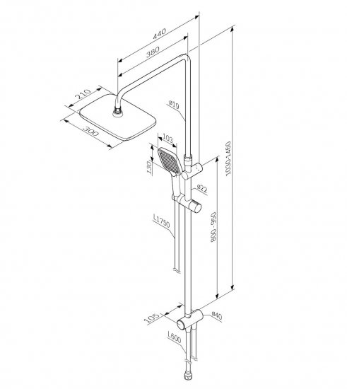 Душевая система AM.PM Flash F079SQ000 3 режима цвет хром