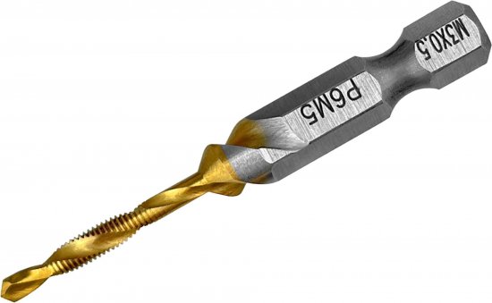 Сверло-метчик по металлу Р6М5 Vertextools 7090-3 2.5x54 мм
