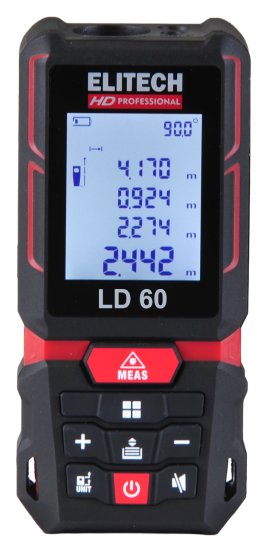 Дальномер лазерный Elitech HD LD60, 60 м