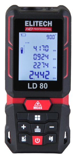 Дальномер лазерный Elitech HD LD80, 80 м