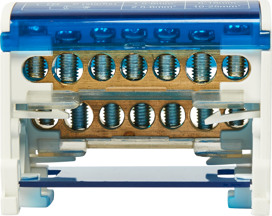 Шина N TDM Electric на DIN-рейку в корпусе 2x7групп