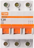 Автоматический выключатель TDM Electric ВА47-63 3P C20 А 4.5 кА SQ0218-0020