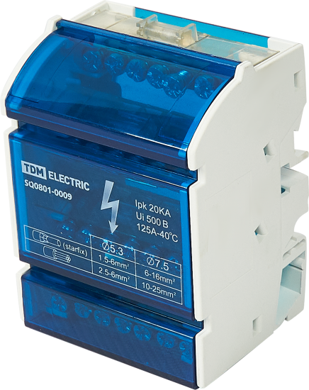 Шина N TDM Electric на DIN-рейку в корпусе 4x7групп