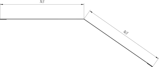 Конек плоский 146x146 мм 2 м RAL 8017 коричневый