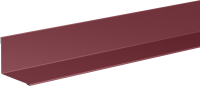 Планка для внутренних углов 50x50 мм 2 м 0.4 мм RAL 3005 красный