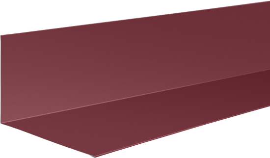 Планка примыкания верхняя 147x250 мм 2 м 0.4мм RAL 3005 Красный