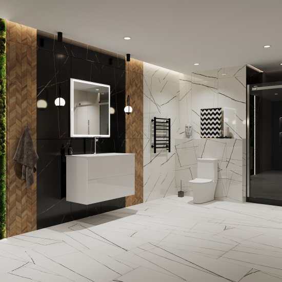 Керамогранит Lavelly Marble Accent белый матовый 1200х600х8,5 мм (2 шт.=1,44 кв.м)