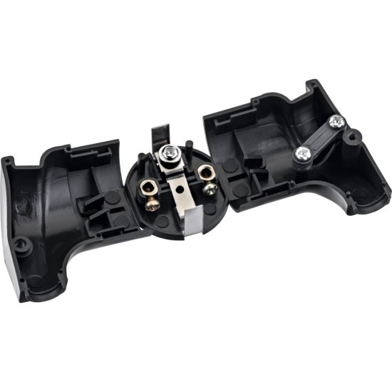 Вилка угловая с заземлением 16 А 230 В Düwi черная (30470 8)