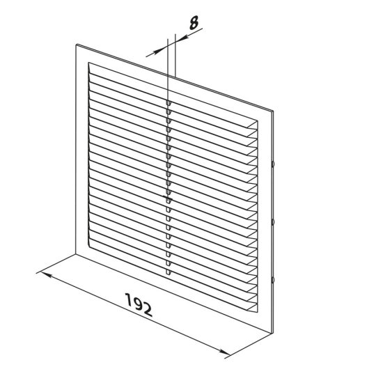 Решетка вентиляционная пластиковая приточно-вытяжная НашВент 192х192 мм с сеткой белая